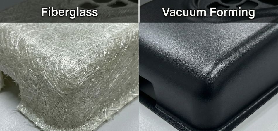 fiberglass vs vacuum forming surface finish comparison