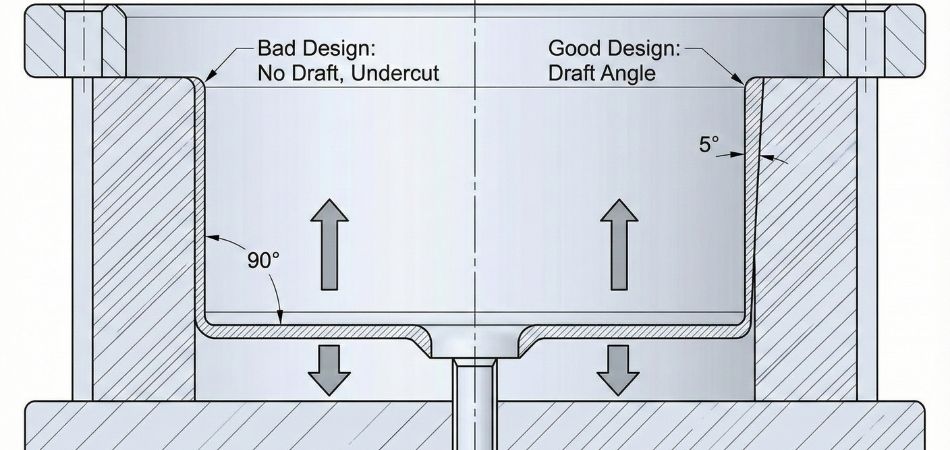 vacuum forming design guidelines draft angles undercuts