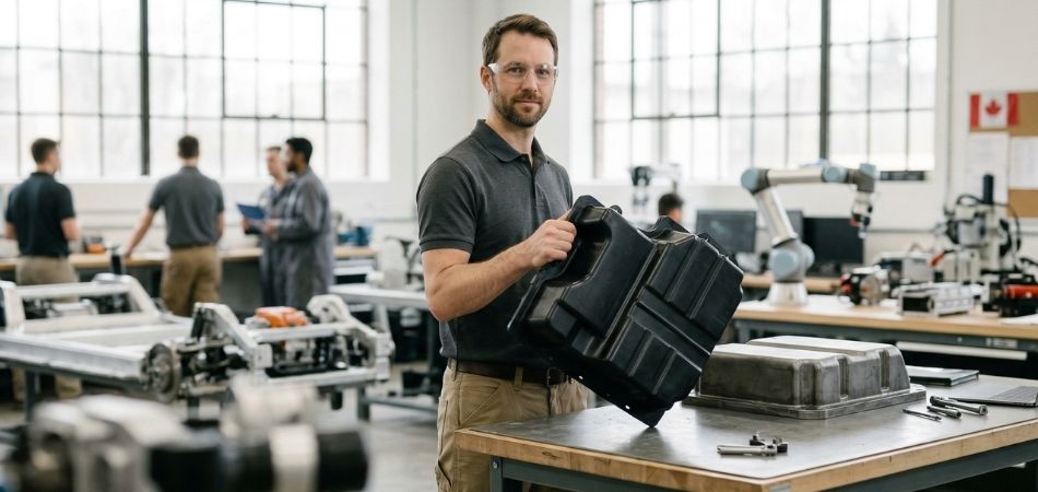 An engineering view of lightweighting electric vehicles by replacing heavy metal components with advanced plastics.